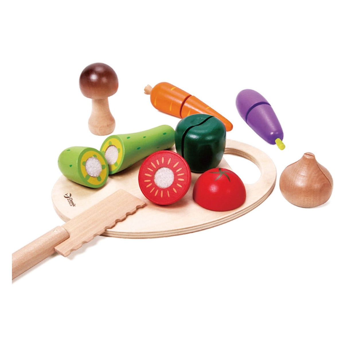 Classic World World Houten Snijgroenten met Mes en Snijplank