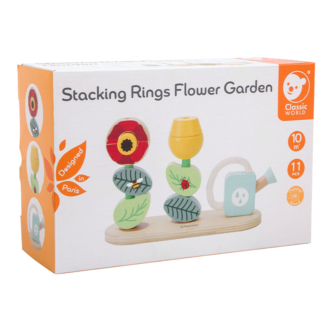 Classic World World Houten Stapel Puzzel Bloementuin, 11dlg.