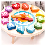 Classic World World Houten Leerklok met Vormen Tic-Tac, 15dlg.