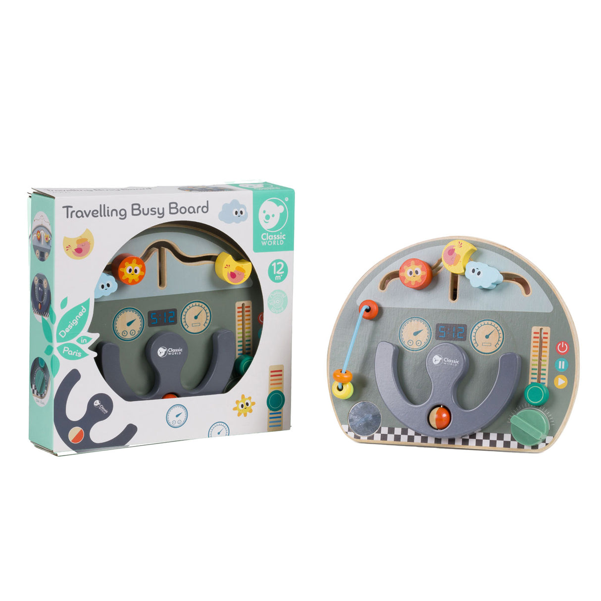 Classic World World Houten Activiteiten Reisbord Verkeer