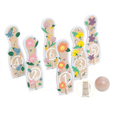 Classic world houten bowlingset bloemen, 14dlg,
