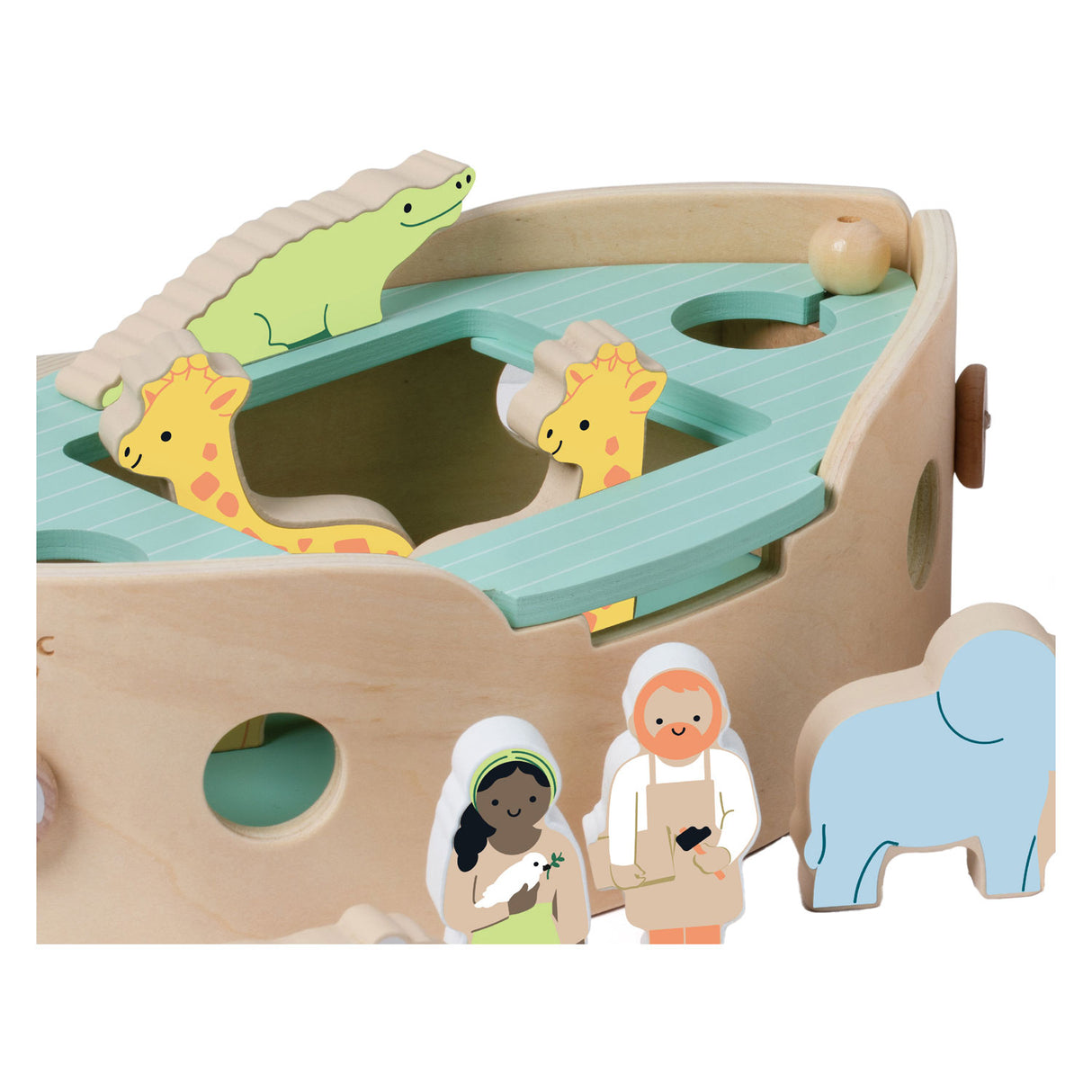 Classic World World Houten Noah's Ark Boot Bouwset met Dieren, 16dlg.