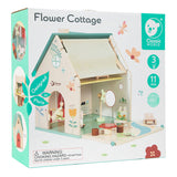 Classic world houten poppenhuisje met tuintje, 10dlg.