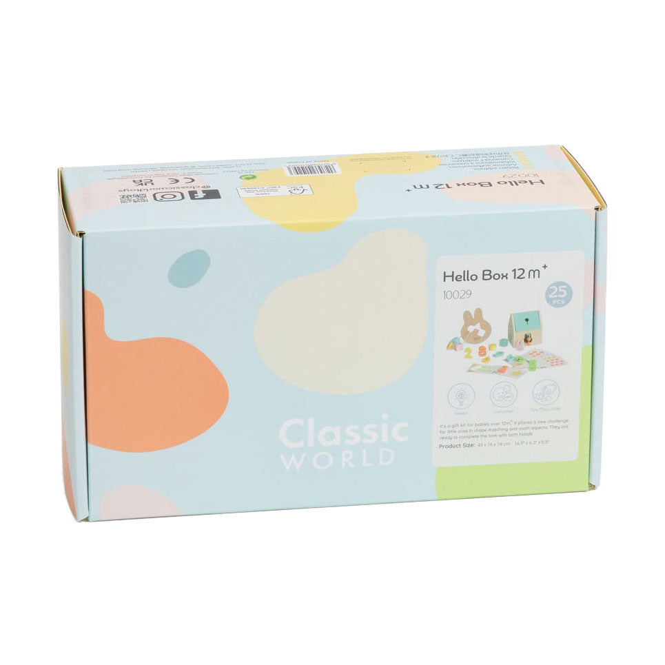 Classic world baby hello speelgoed box 12-18 maanden