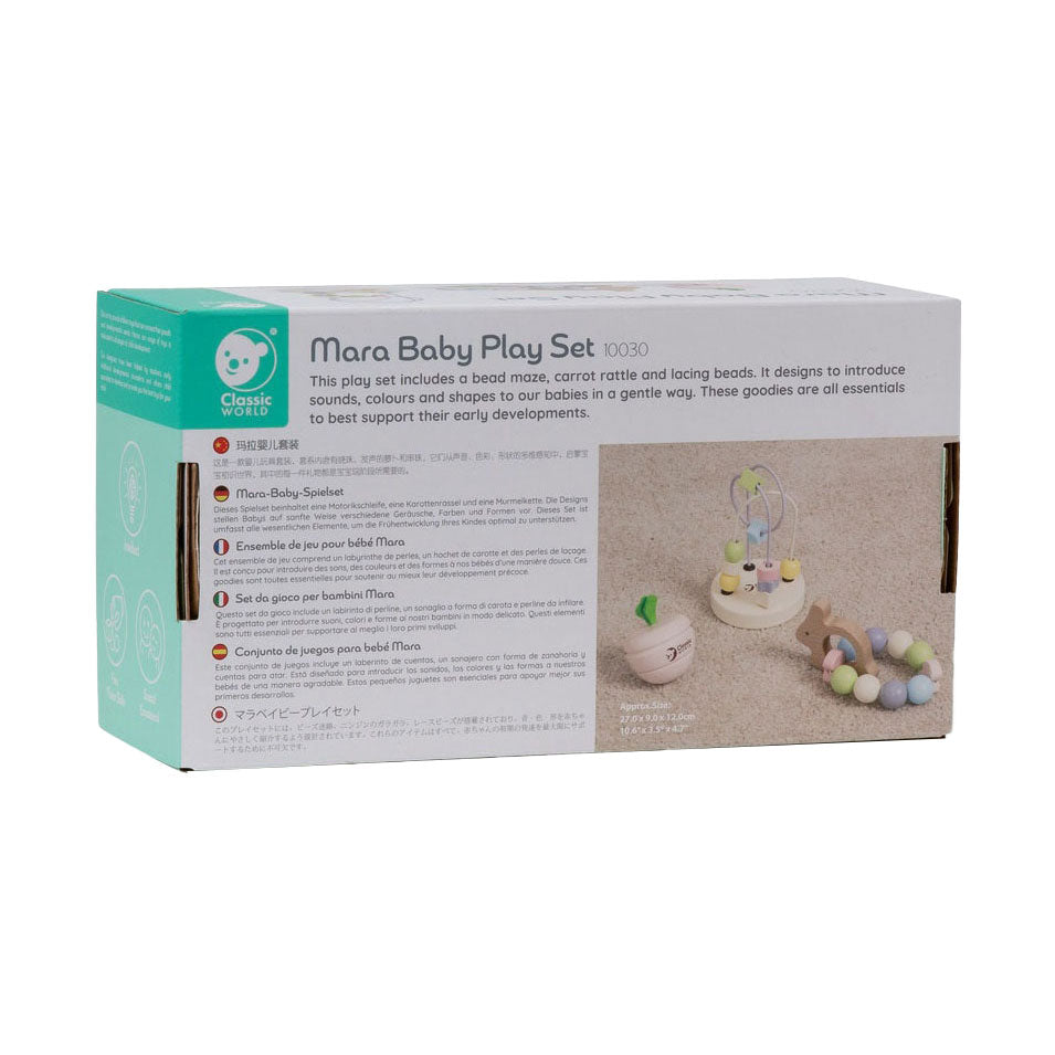 Classic world houten baby speelset mara, 3dlg.