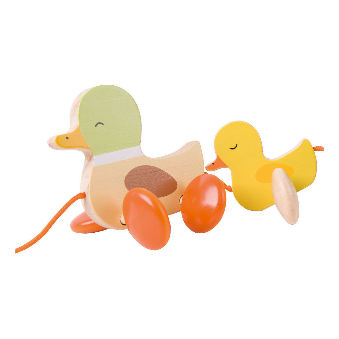 Classic world houten trekfiguur eenden