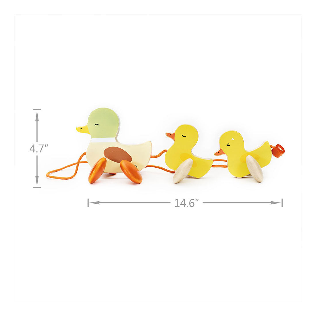 Classic world houten trekfiguur eenden
