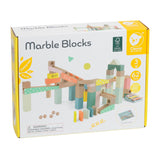 Classic world houten knikkerbaan bouwset, 62dlg.