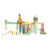 Classic world houten knikkerbaan bouwset, 62dlg.