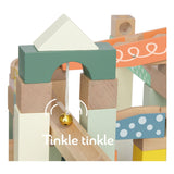 Classic world houten knikkerbaan bouwset, 62dlg.