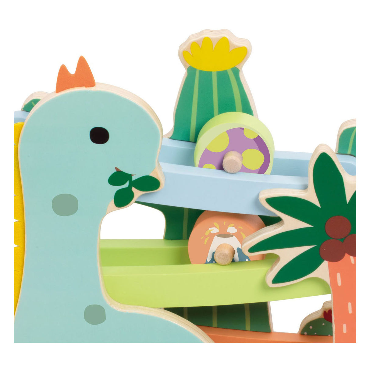 Classic world houten ballenbaan dinosaurus, 4dlg.