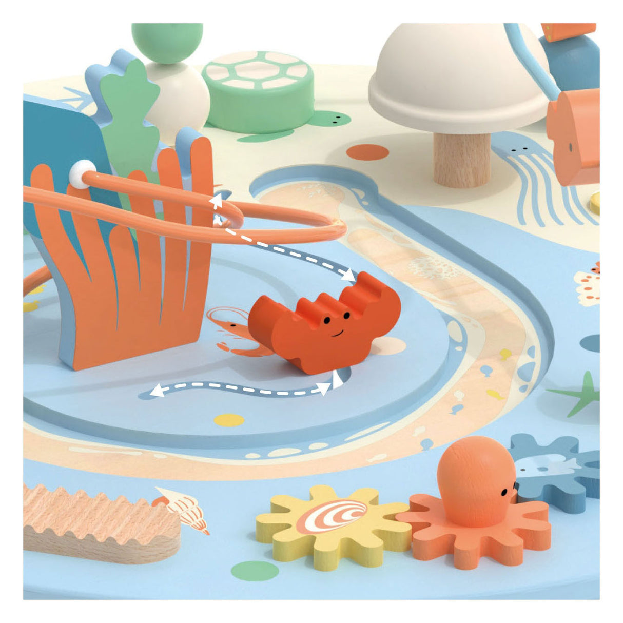 Classic world houten activiteitentafel onderwaterwereld, 3dlg.