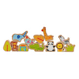 Classic world houten rijgkralen dierentuin, 13dlg.