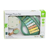 Classic world houten vintage muziekinstrumenten set, 5dlg.