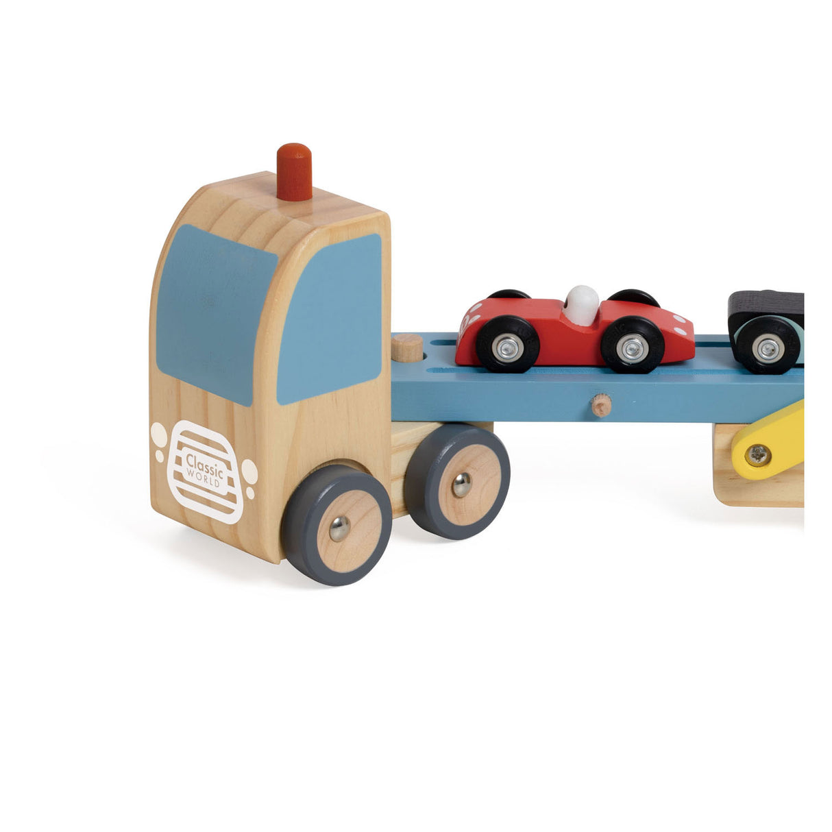 Classic world houten transporter met 3 auto's