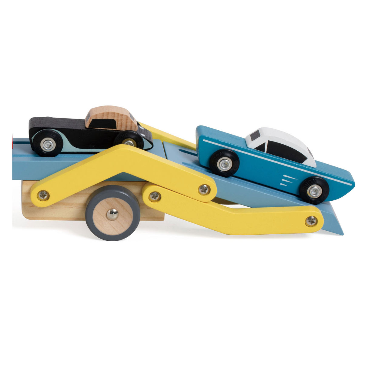 Classic world houten transporter met 3 auto's