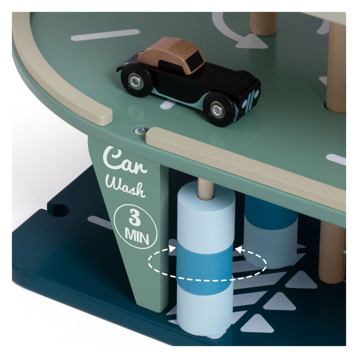 Classic world houten vintage garage met auto's, 11dlg.