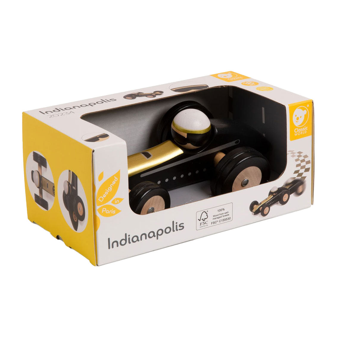 Classic world houten speelgoedauto indianapolis