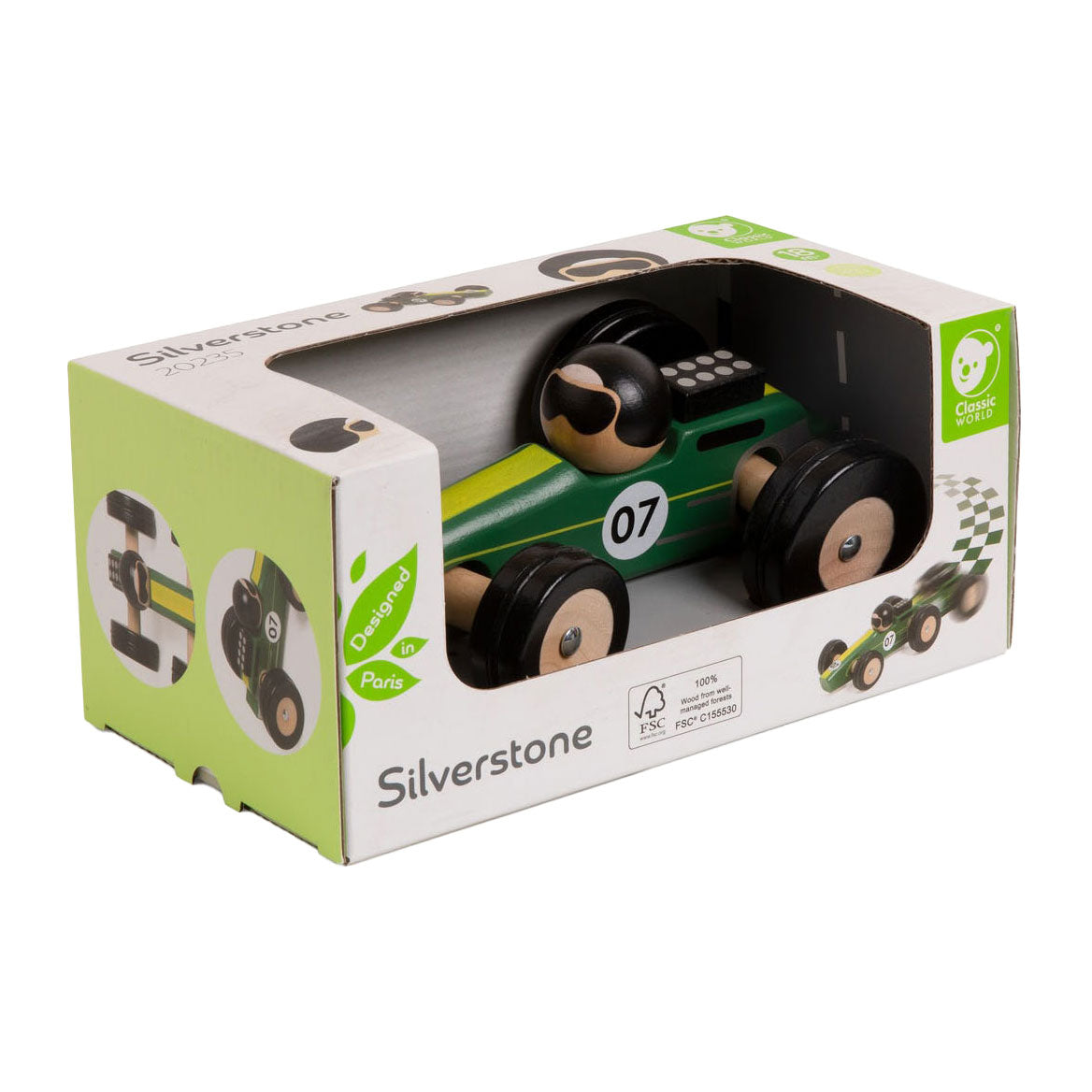 Classic world houten speelgoedauto silverstone