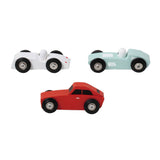Classic world houten sportauto's set, 3st.