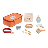 Classic world houten dieren verzorgen speelset in tas, 16dlg.