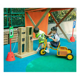 Classic world houten outdoor speel tankstation