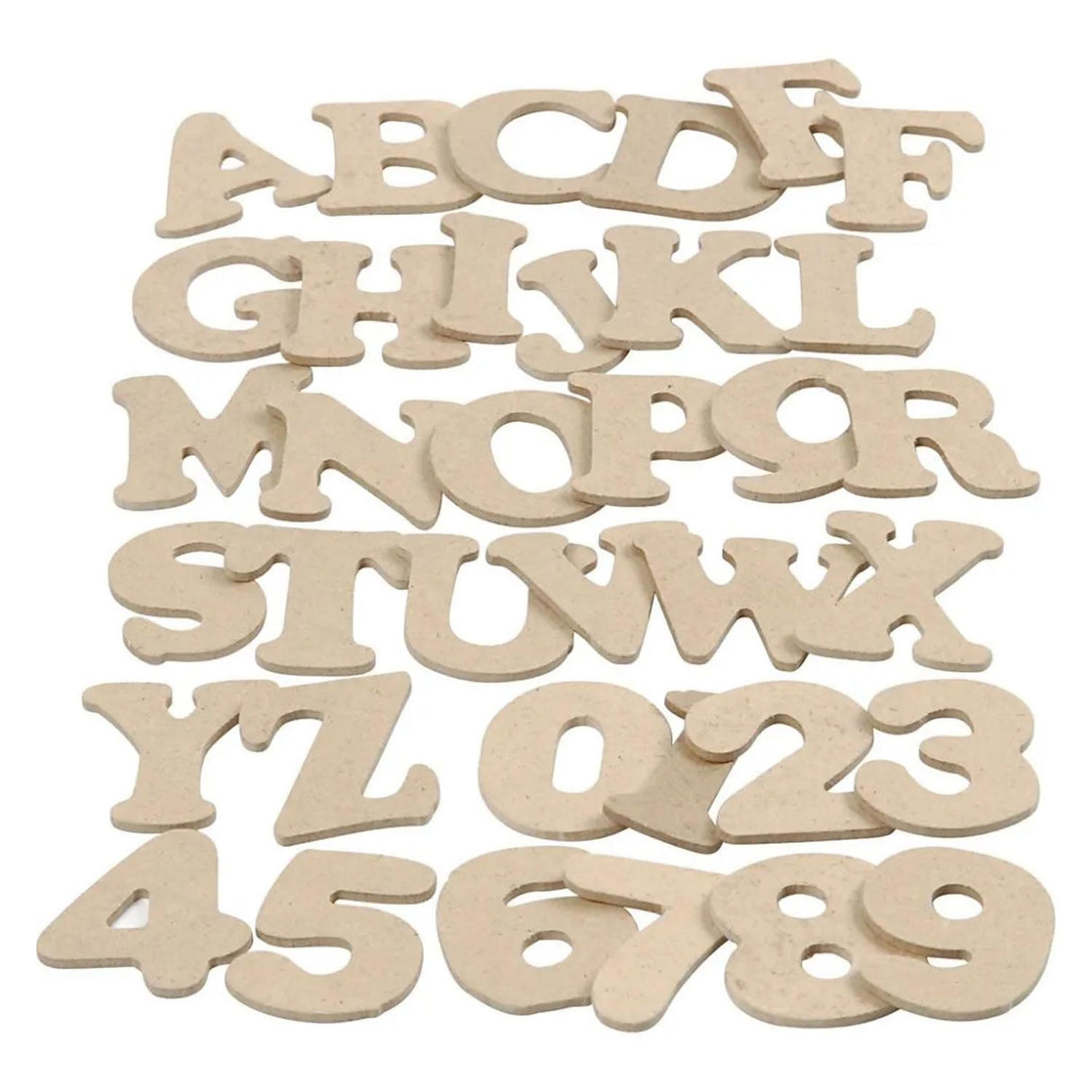 Letters Cijfers - MDF, 288st.