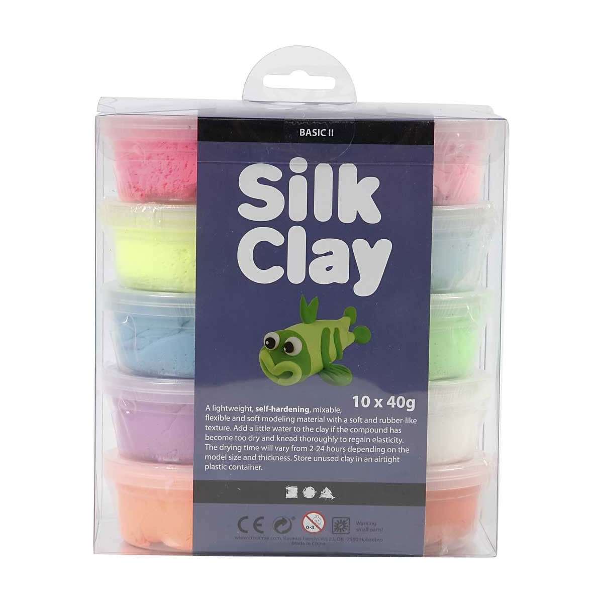 Silk clay - felle kleuren, 10x40gr