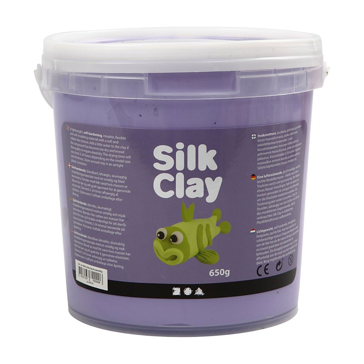 Silk clay - paars, 650gr.