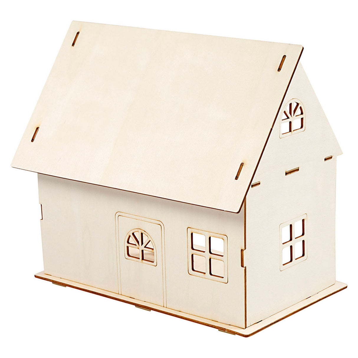 Creativ company diy poppenhuis, h: 25 cm, afm 18x27 cm, 1 stuk