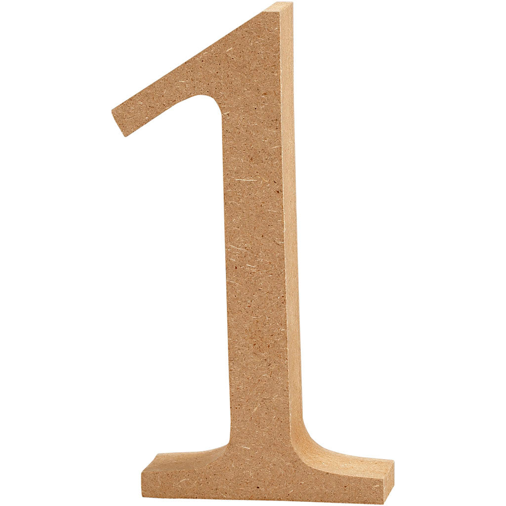 Creativ company cijfer 1 mdf 13cm, 1st.