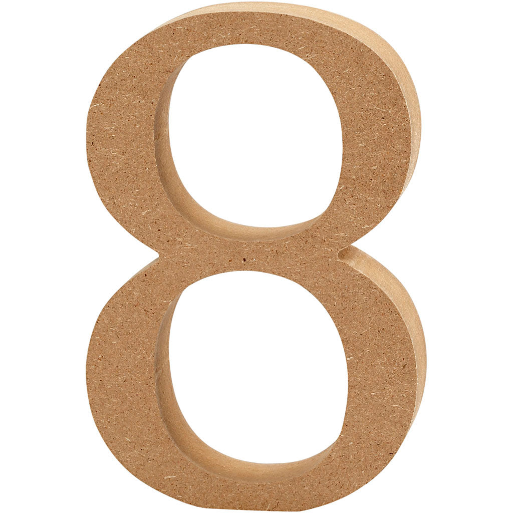Creativ company cijfer 8 mdf 13cm, 1st.
