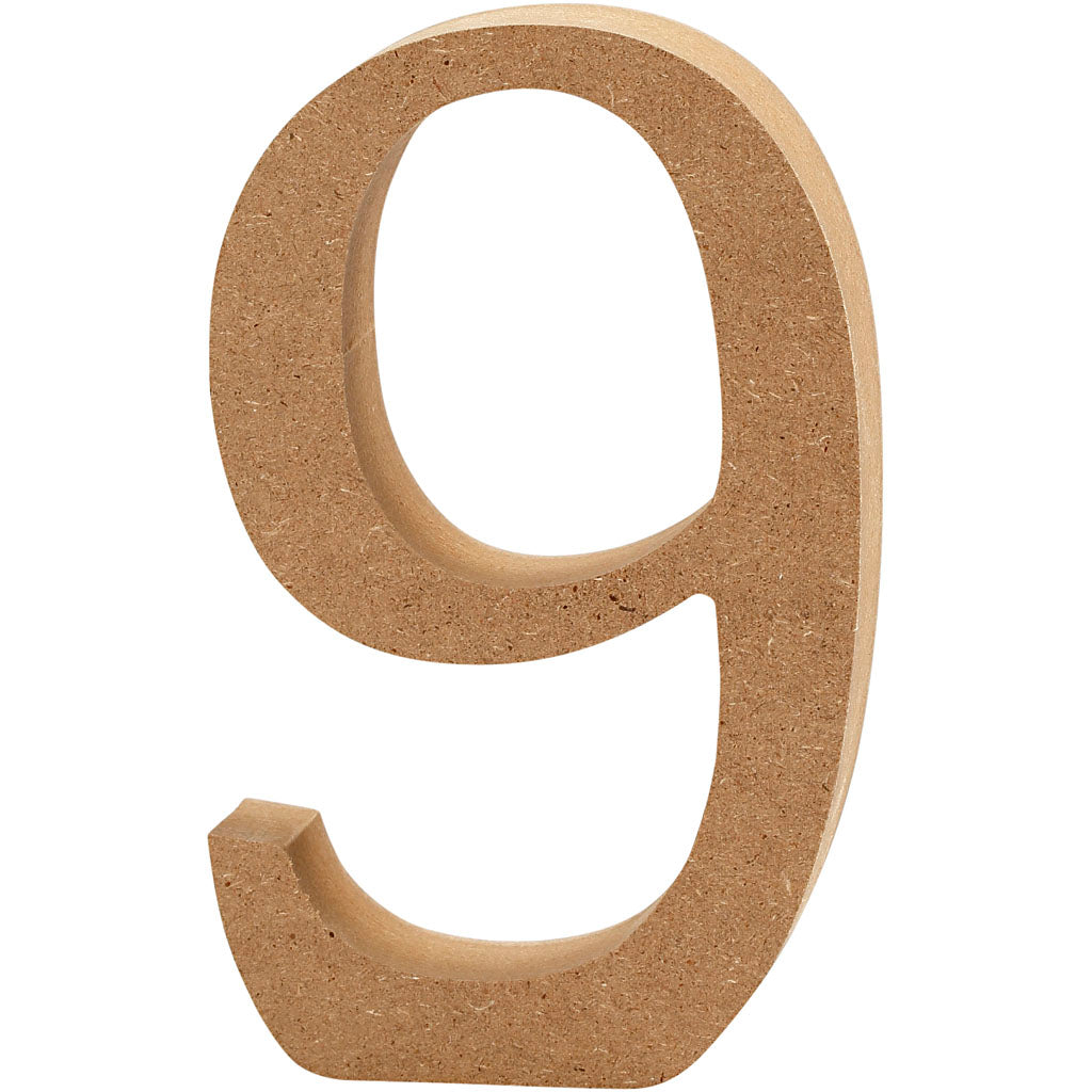 Creativ company cijfer 9 mdf 13cm, 1st.