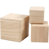 Creativ company houten kubussen, set van 3