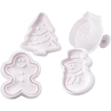 Creativ company uitsteekvormen met stempel kerst, 4st.