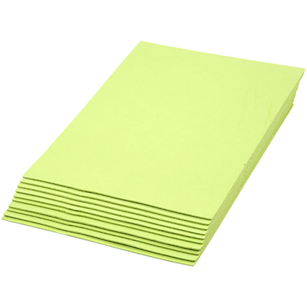 Creativ company eva foam vellen lichtgroen a4, 10st.