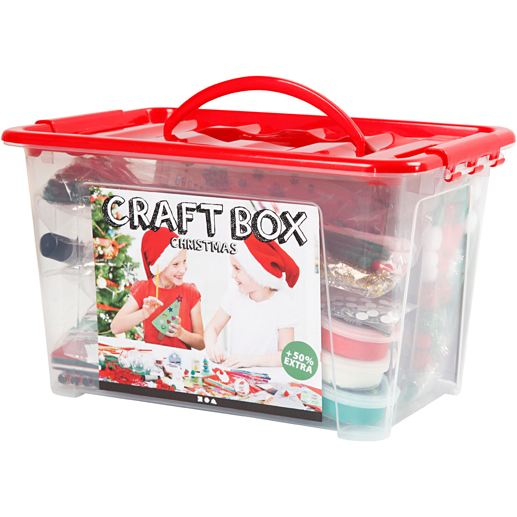 Creativ company hobbybox rood met creatieve materialen