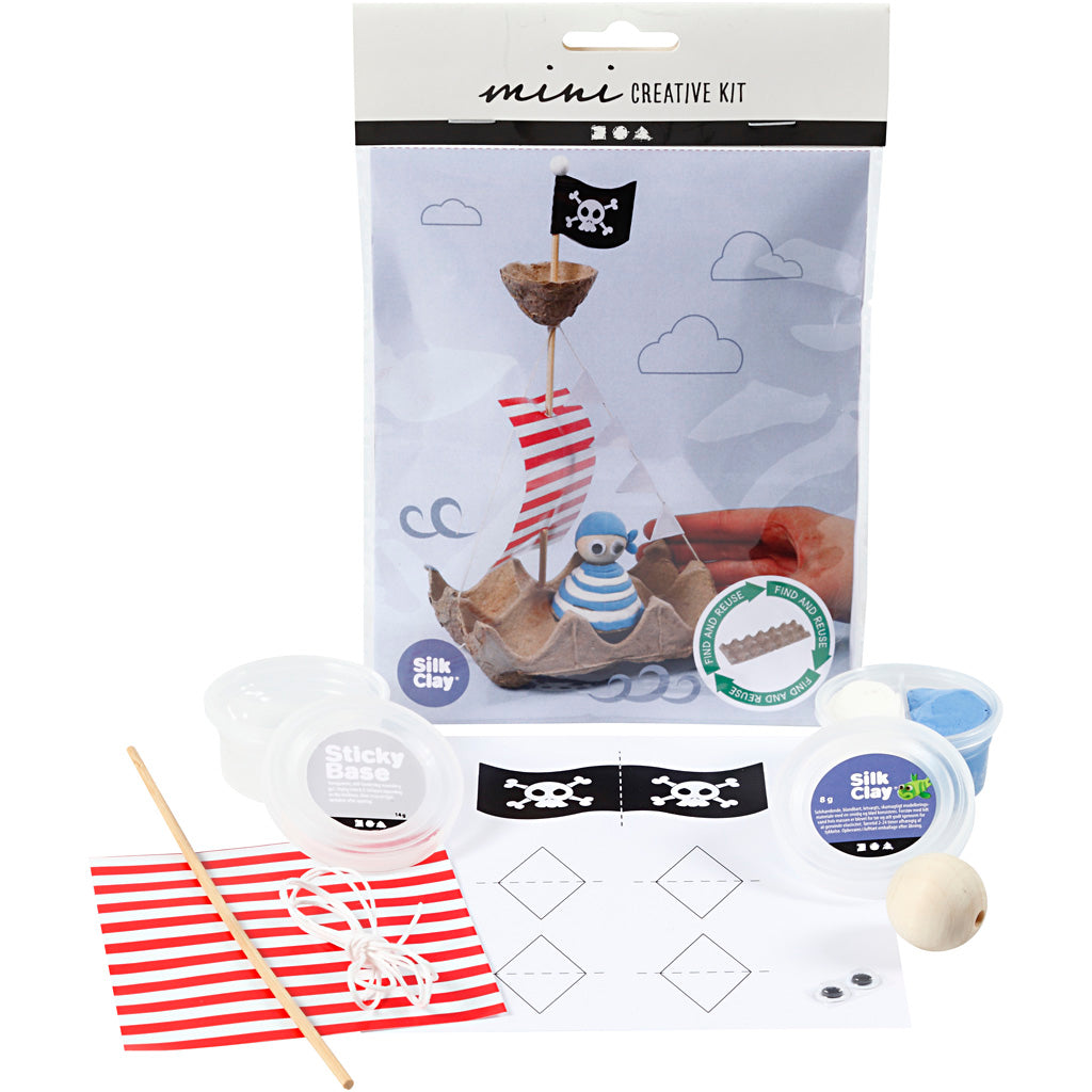 Creativ company mini creative kit eierdoos piratenboot