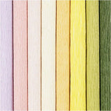 Crêpepapier Pastelkleuren, 8 Vellen