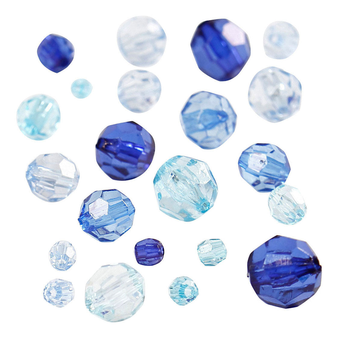 Creativ company facetkralen mix blauw harmonie, 45 gram