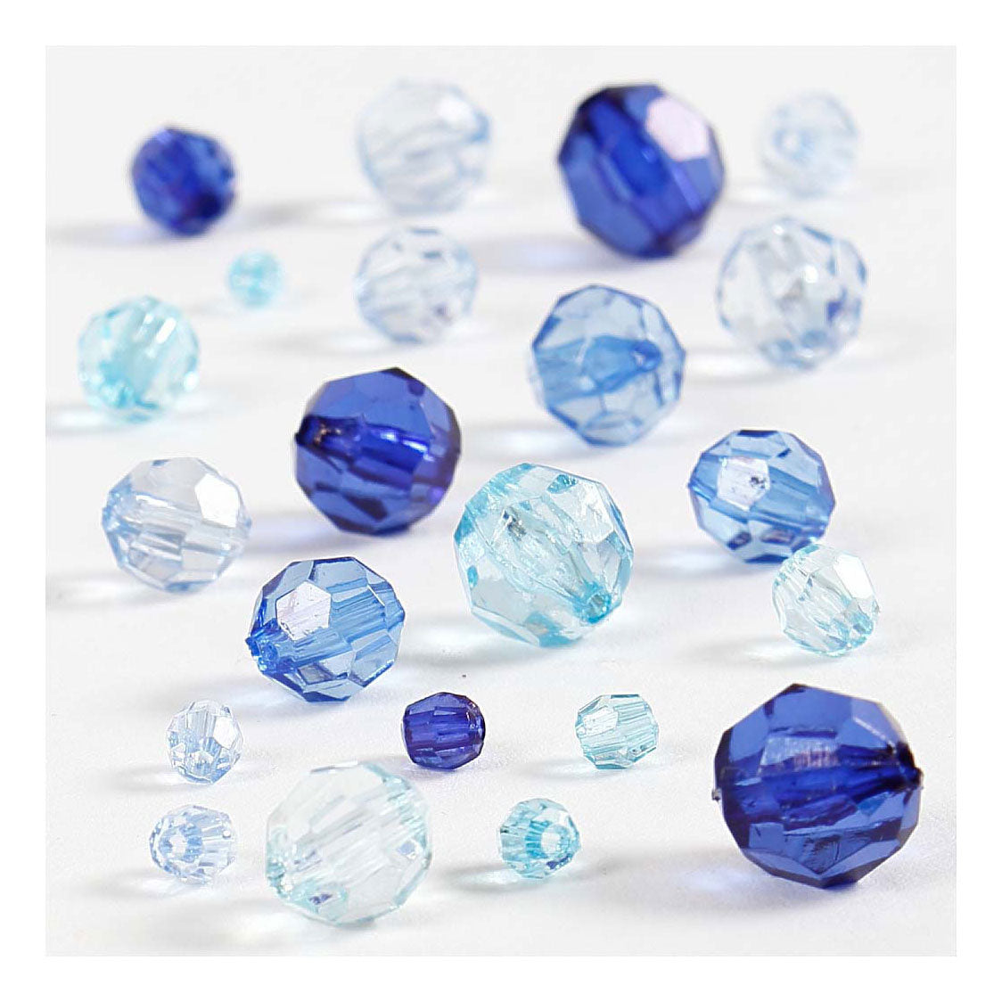 Creativ company facetkralen mix blauw harmonie, 45 gram