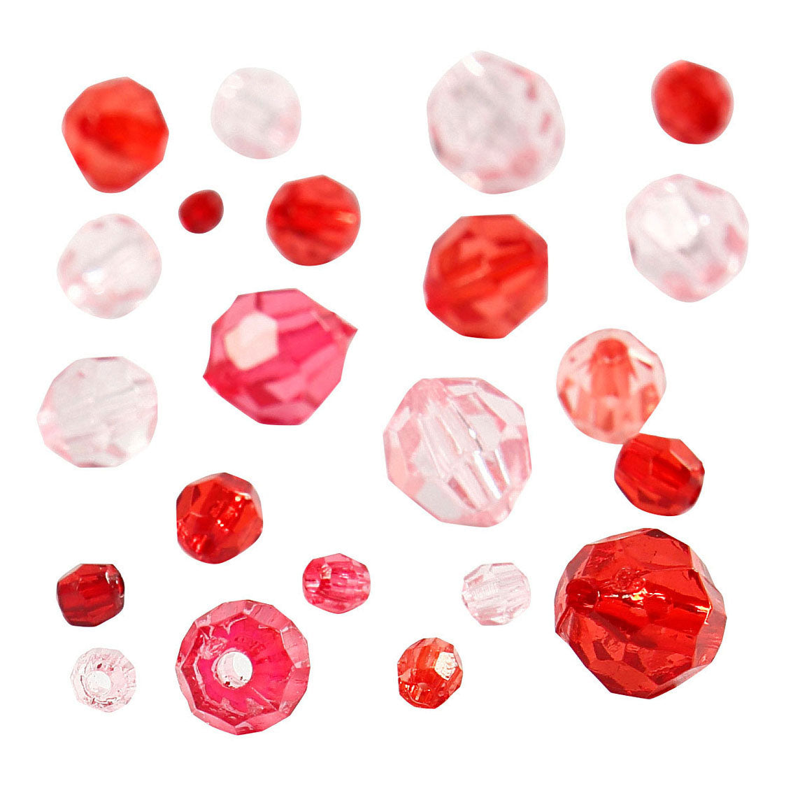 Creativ company facetkralen mix rood harmonie, 45 gram