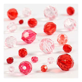 Creativ company facetkralen mix rood harmonie, 45 gram
