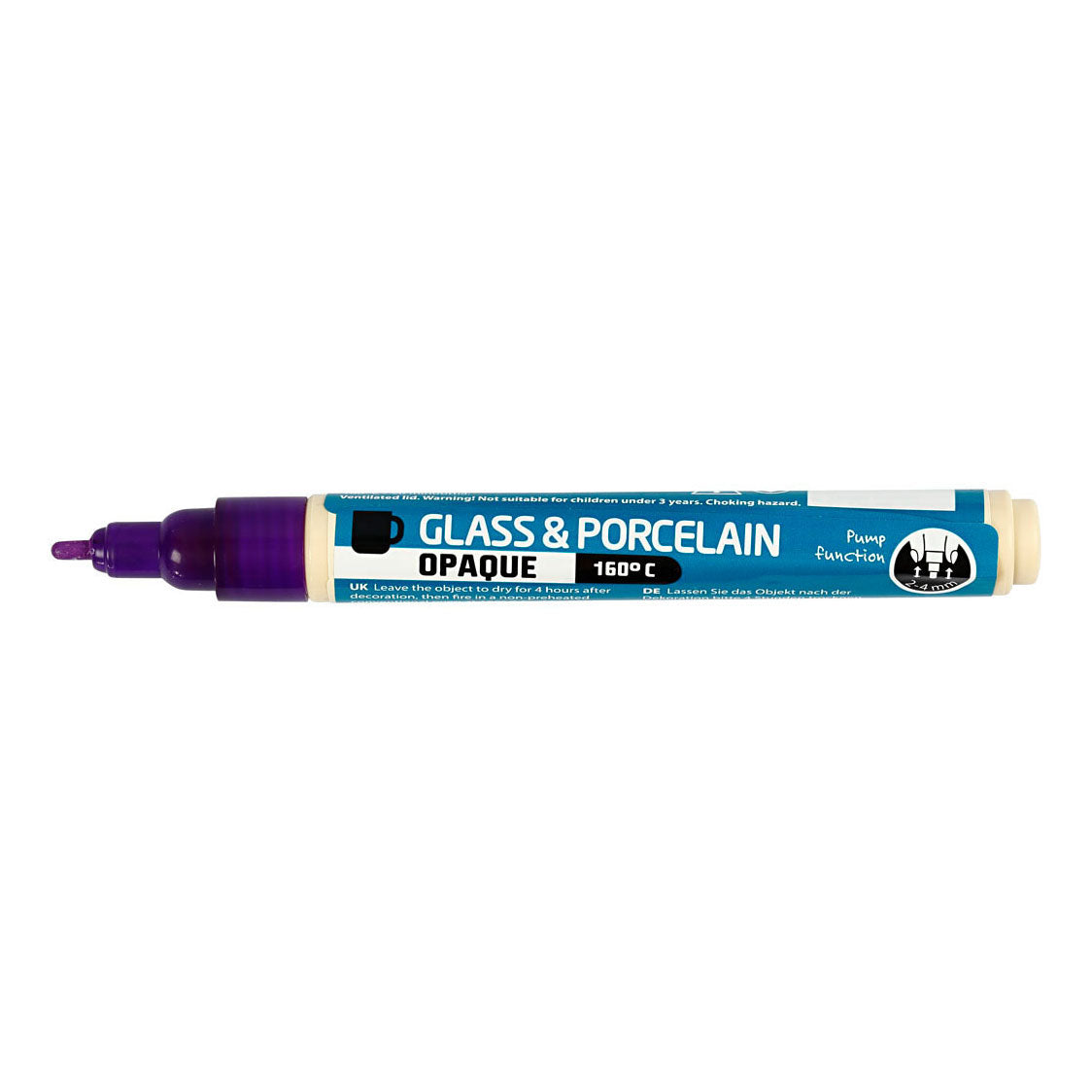 Creativ company glas- en porseleinstift dekkend - paars