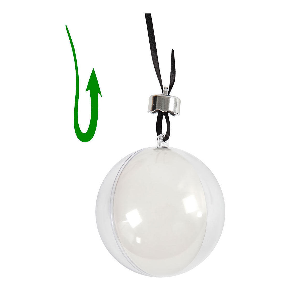 Creativ company deco ballen transparant 6cm, 8st.