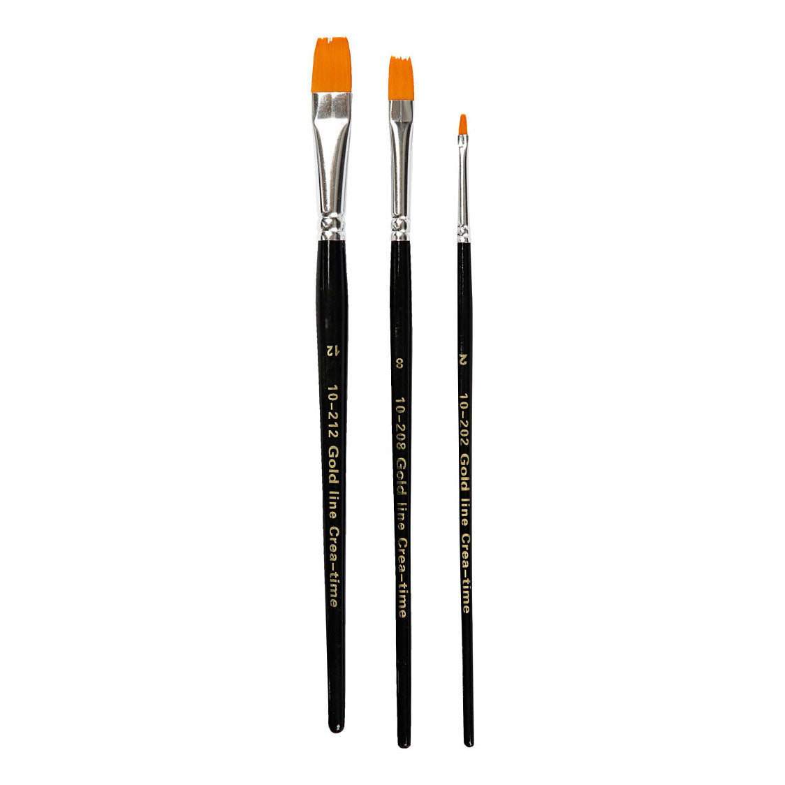 Creativ company gold line penselen rond, 5st.