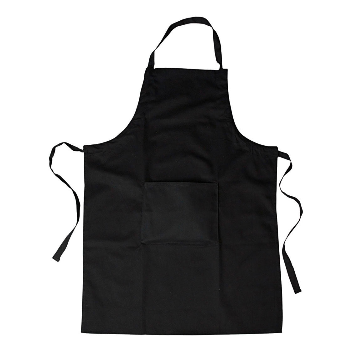 Creativ company katoenen schort zwart met vak, 89x66cm