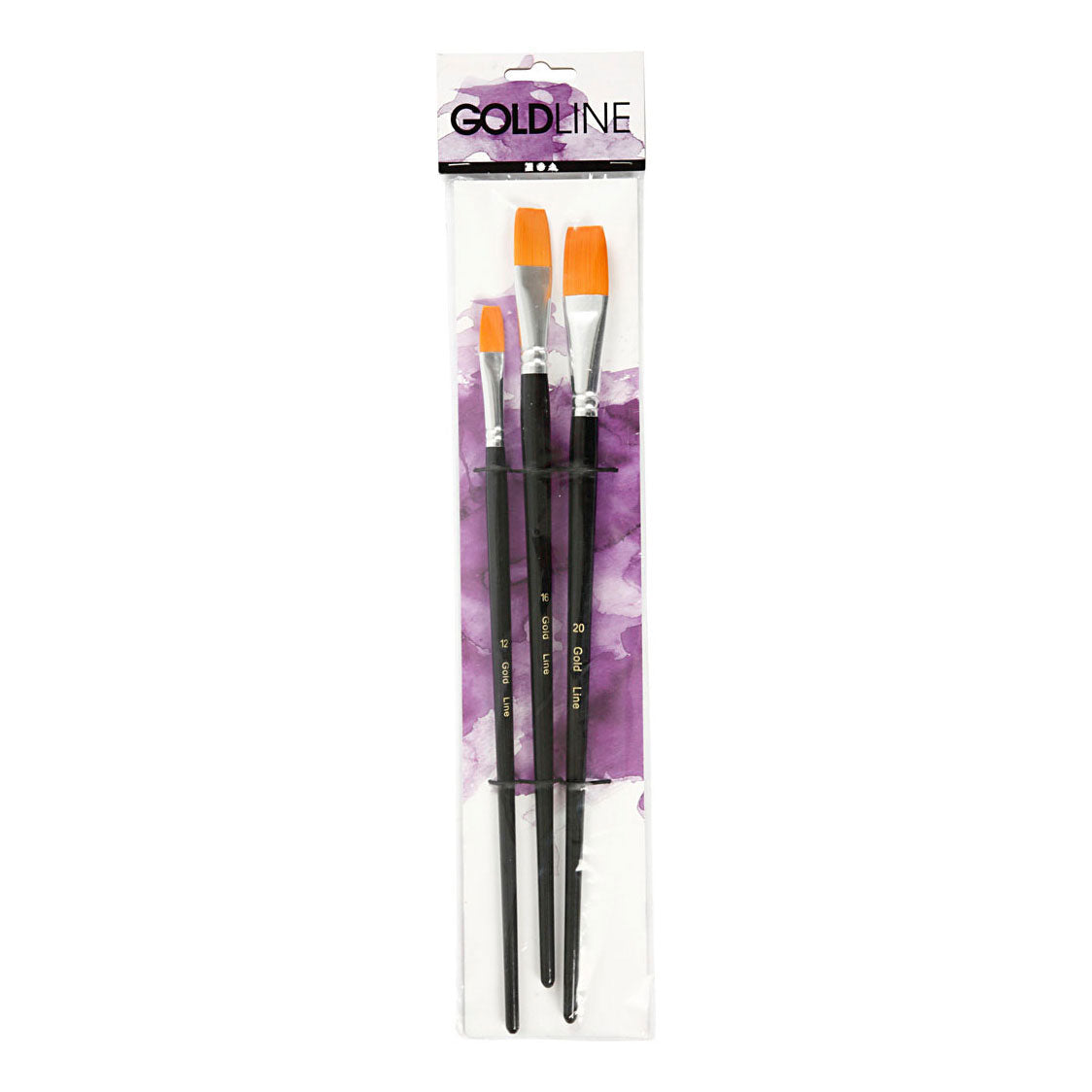 Creativ company gold line penselen plat, 3st.