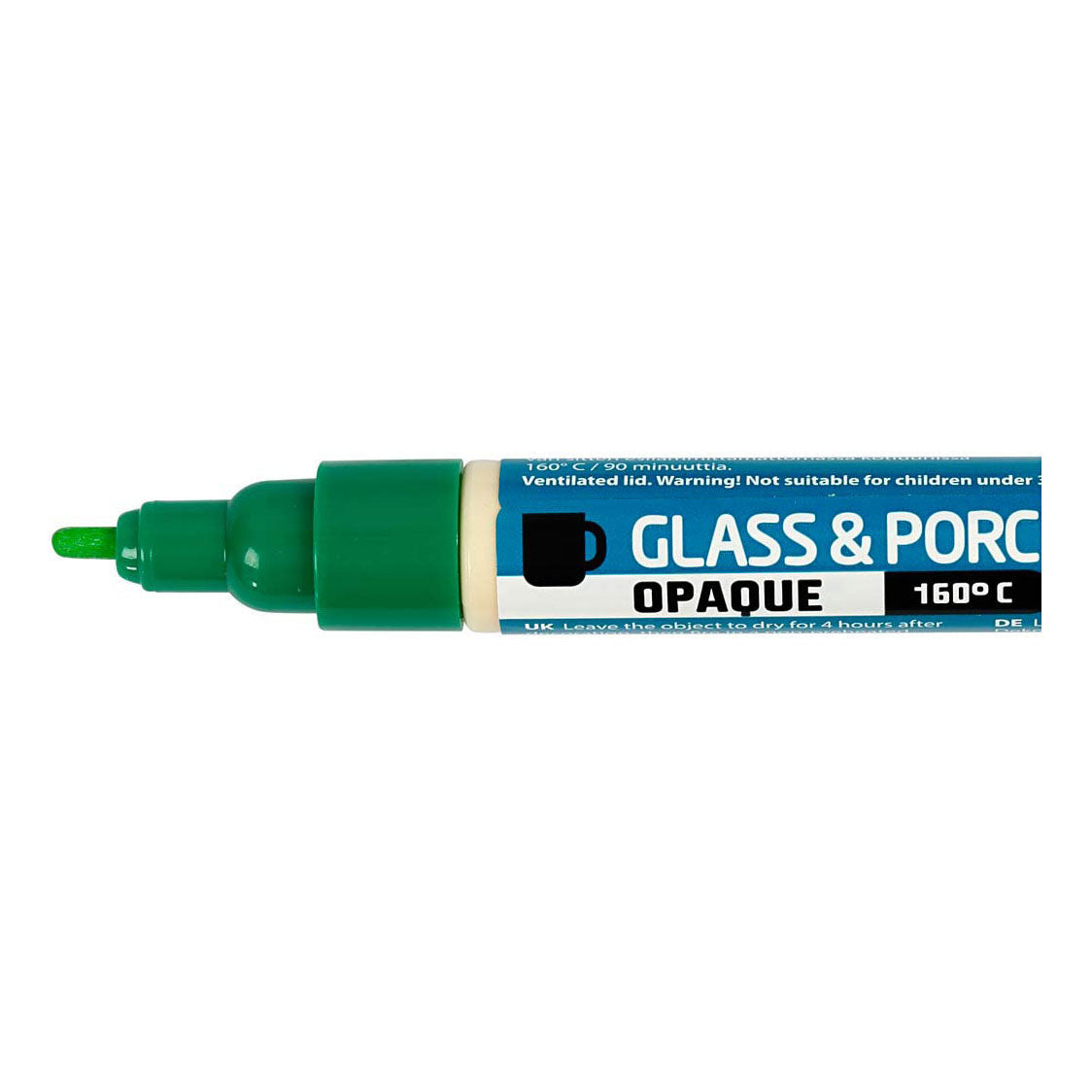 Creativ company glas- en porseleinstift, lijndikte 2-4 mm, dekkend, diverse kleuren, 12 stuk 1 doos