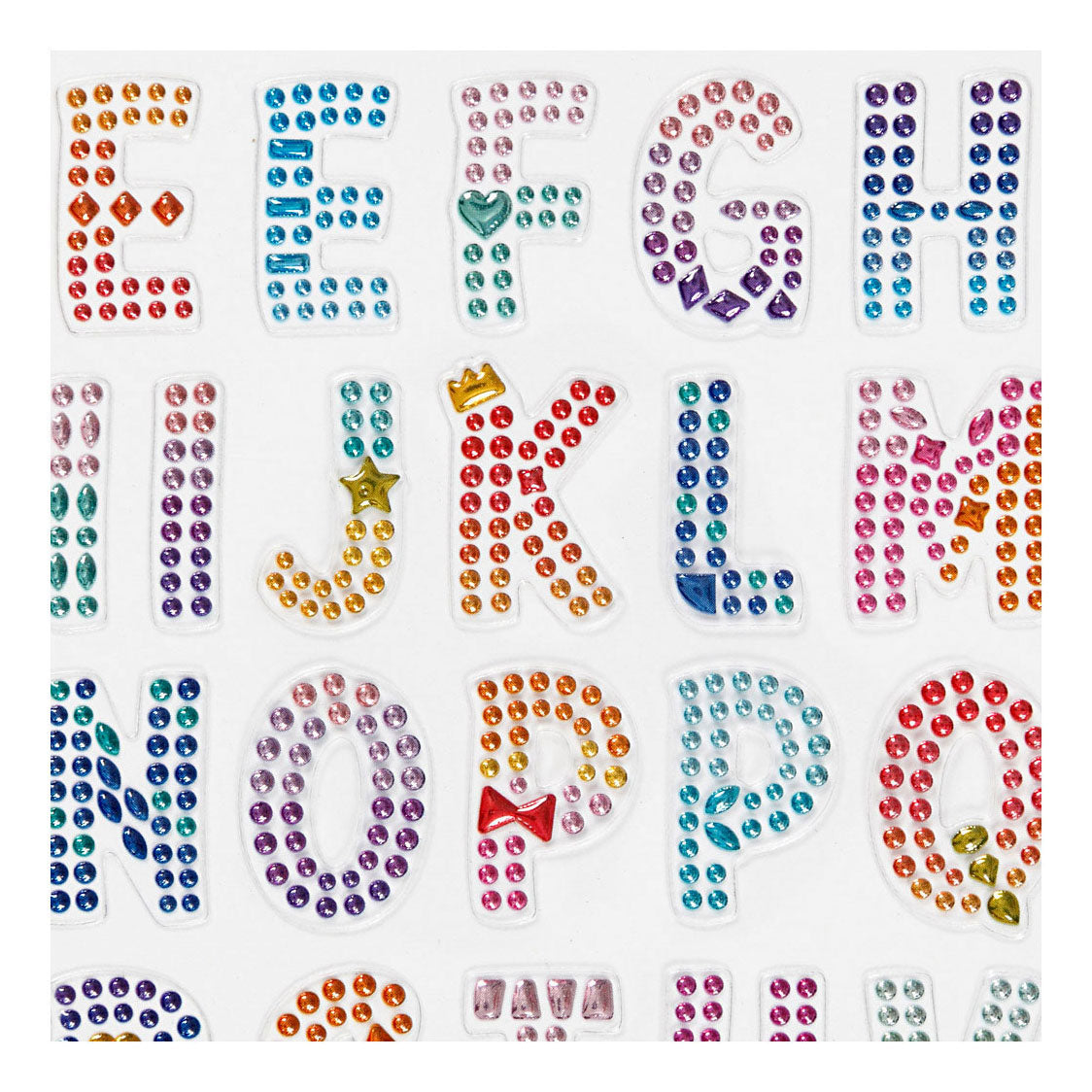 Creativ company diamond stickers, alfabet, vel 10x16 cm, 1 vel